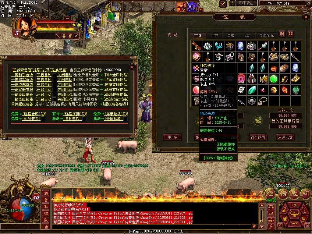 图片[12]-龙城神武元神时长版-透视化形群毒-自动拾取回收